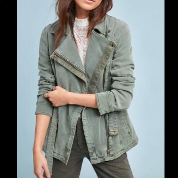 Anthropologie Everyday Belted Moto Jacket - Picture 1 of 3